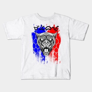 Tribal line Art Tiger / Baybayin word Matibay (Tough) Kids T-Shirt